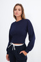 Beli Corseted Crop Sweatshirt S11289 - 5