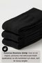 3-Piece Black Men's Business Bamboo Seamless Reinforced Thin Summer Socks - Premium - 2