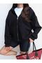 Zippered Raised Sweatshirt - 5