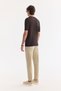 Men's Brown Crew Neck Linen Blend Comfort Fit Knitwear T-Shirt A61Y5014 - 4