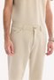 Men's Beige Plain Washed 100% Cotton Roma Crop Slim Fit Jean Trousers A61Y3518 - 5