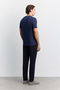 Men's Navy Blue Crew Neck Soft Touch Basic Regular Fit T-Shirt A62Y1037 - 4