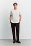 Men's Ecru Crew Neck Printed Soft Touch Regular Fit T-Shirt A62Y1002 - 6