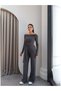 Madonna Collared Ribbed Blouse and Pants Set - 4