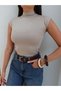 Ribbed High Neck Blouse - 6