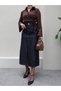 Denim Slit Skirt