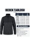 Full Zipper High Collar Garnished Anthracite Softshell Fleece Jacket - 5