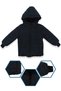 Unisex Navy Blue Plush Quilted Coat - 2