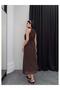 Polka Dot Halter Neck Long Dress - 5