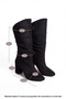 Slç-104 Thick Heel Back Zipper Boots - 2