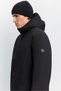Men's Black Hooded Double-Sided Warm Windproof Plush Comfort Fit Coat A62Y6080 - 6