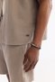 Men's Light Khaki Apaj Collar Breathable Short Sleeve Comfort Fit Shirt A61Y2125 - 5