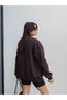 Bitter Brown Oversize Hooded Sweatshirt - 5