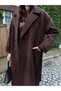 Bitter Brown Wool Blended Premium Blend Coat - 6