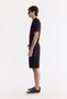Men's Black Interlock Regular Fit Shorts with Elastic Waist and Side Pockets A61Y3630 - 3