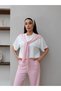 Contrast Detail Shawl Tracksuit Set - 2