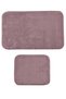 Bath Mat Set 2 Pieces Non-Slip Based Plush Woven Doly Dried Rose - 3