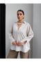 V-Neck Linen Flowy Shirt - 4