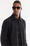 Men's Black Classic Collar Water Repellent Windproof Lightweight Seasonal Comfort Fit Coat A61Y6053 - 2