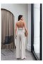 Halter Neck Double Set with Gold Accessories - 5