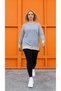 Women's Plus Size Striped Sweatshirt Relaxed Fit