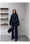Belted Denim Jacket Trousers Set