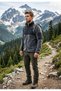 Full Zipper High Collar Garnished Anthracite Softshell Fleece Jacket