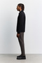 Men's Black Stand Collar Zippered Printed Easy-Iron Interlock Regular Fit Sweatshirt A62Y1311 - 3