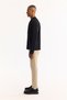 Men's Black Stand Collar Zippered Rayon Non-Pilling Knitwear Regular Fit Cardigan A52Y5013 - 3