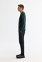 Men's Green Textured Basic Sweater E005109 - 5