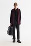 Men's Black Suede Textured Front Zipper Thin Coat B 006002 - 6