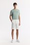 Men's White Side Elasticated Ribbed Bi-Stretch Slim Fit Chino Shorts A51Y3730