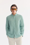 Men's Off-White Waist-Tied Linen Blend Chino Relaxed Fit Trousers B003036 - 4