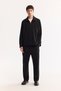 Men's Black Classic Waist Bi-Stretch Easy-Iron Baggy Fit Trousers A52Y3042 - 8
