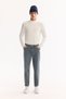 Men's Blue Classic Waist Cotton Distressed Washed Rome Crop Slim Fit Jean Pants A52Y3530 - 7