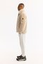 Men's Beige Classic Collar Windproof -4 Degree Resistant Plush Regular Fit Coat A52Y6111 - 7