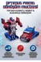 Pull back car toy truck transforming into robot optimus prime
