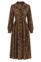Jacket collar abstract zebra pattern dress