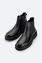 Men's Black 100% Leather Flexible Sole Chelsea Boots A52Y8001 - 2