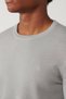 Men's Gray Modal Crew Neck Cotton Textured Ribbed Knitwear T-Shirt B 005010 - 3