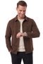 Men's Brown Stretch Fabric Comfortable Fit Pocketless Cashmere Jacket – Snap Fasteners, Flexible Stylish Model Jacket 2600760 - 2