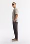 Men's Stone Apaj Collar Embroidered Linen Blend Short Sleeve Comfort Fit Shirt A51Y2124 - 4