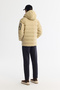 Men's Beige Hooded Goose down Water Repellent Windproof Comfort Fit Coat with Thermometer A42Y6157 - 8