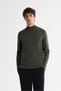 Men's Khaki Half Turtleneck Rayon Non-Pilling Regular Fit Knitwear Sweater A42Y5100