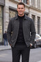 Men's Smoked Stretch Fabric Comfortable Fit Pocketless Cashmere Jacket – Snap Fastener, Flexible Stylish Model Jacket 2600760