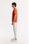 Men's Orange Crew Neck Bi-Stretch Interlock Regular Fit T-Shirt A51Y1021 - 3