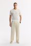 Men's Ecru Polo Neck Viscose Blend Knitwear Regular Fit T-Shirt A51Y5160 - 6