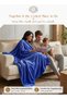 Single- Flannel Micro-Fleece Throw Blanket, 150 x 200cm, Lavender Blue - 6