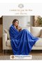 Single- Flannel Micro-Fleece Throw Blanket, 150 x 200cm, Lavender Blue - 7
