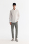 Men's White Button-Down Collar Cotton Easy-Iron Comfort Fit Shirt A42Y2071 - 6